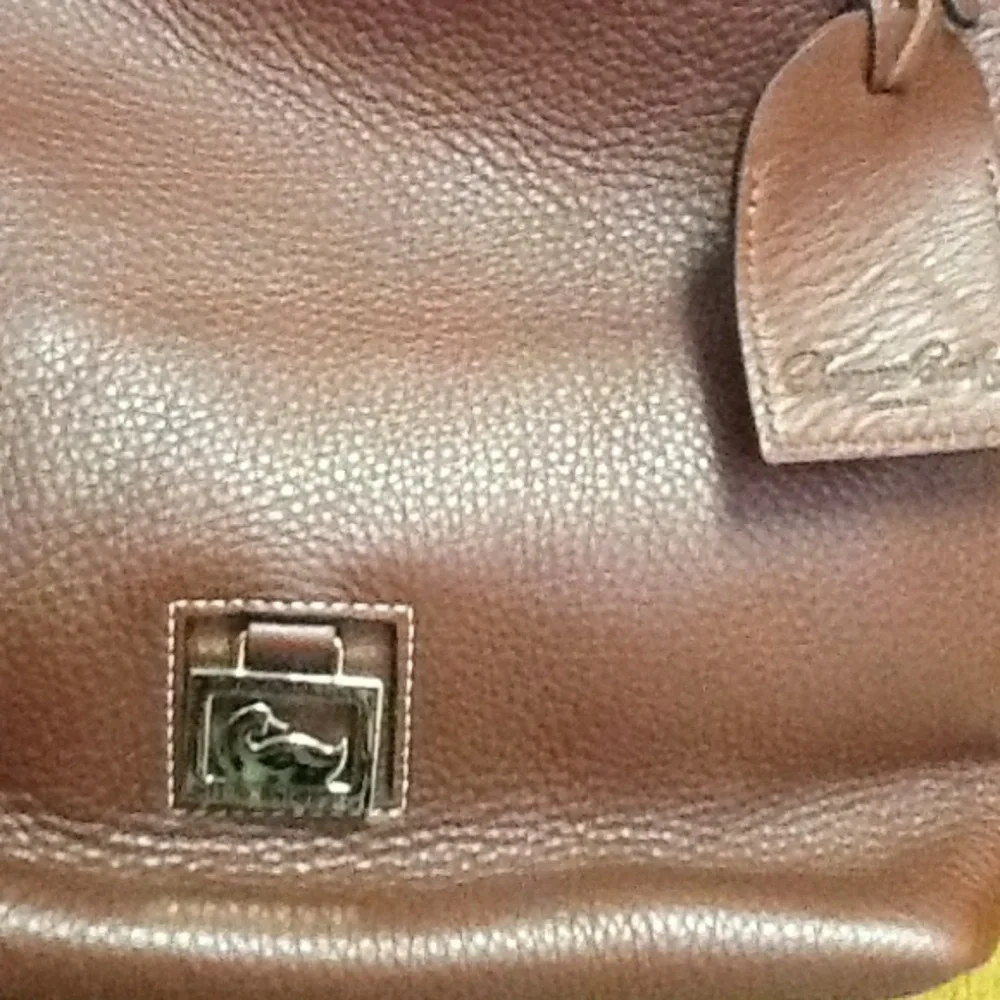 Dooney & Bourke Leather Hobo Shoulder Bag - Tan